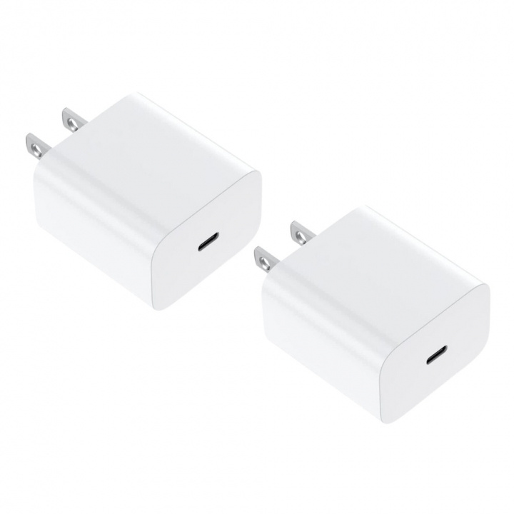 2-pack Snabbladdare US-kontakt, USB-C i gruppen HEM, HUSHÅLL & TRÄDGÅRD / El & Belysning / Reseadaptrar hos TP E-commerce Nordic AB (38-98724)