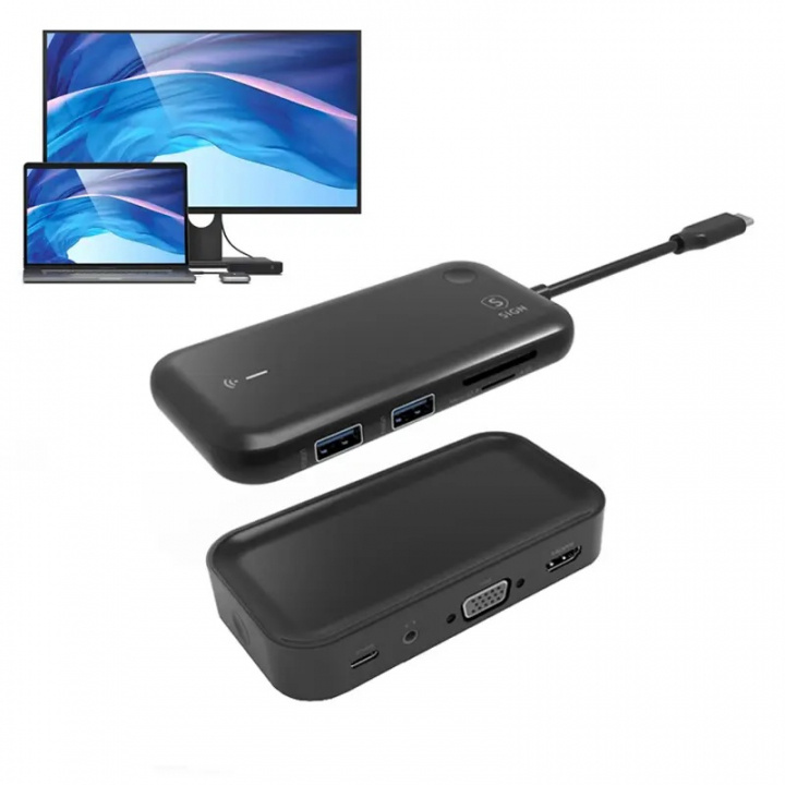 SiGN Wireless USB-C Hub Transmitter + Receiver i gruppen DATORER & KRINGUTRUSTNING / Datortillbehör / USB-hubbar hos TP E-commerce Nordic AB (38-98729)