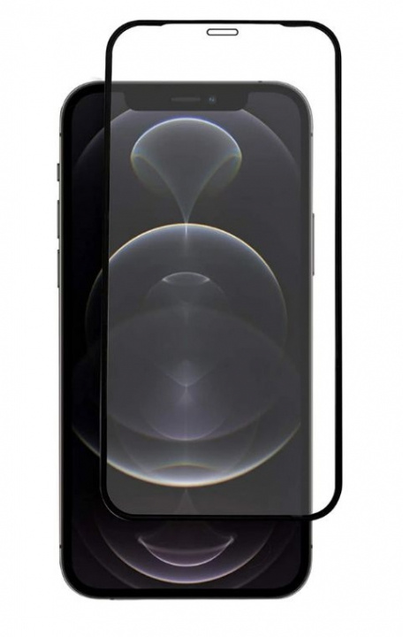 Skärmskydd i härdat glas till iPhone 12 Pro Max, Svart kant i gruppen SMARTPHONE & SURFPLATTOR / Mobilskydd / Apple / iPhone 12 Pro Max / Skärmskydd hos TP E-commerce Nordic AB (38-98781)