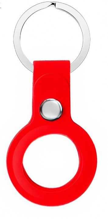 Silikon-hållare till AirTag med nyckelring, Röd i gruppen SMARTPHONE & SURFPLATTOR / Övriga tillbehör / Övrigt hos TP E-commerce Nordic AB (38-98900)