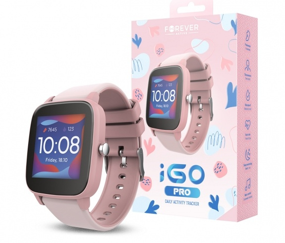 Forever iGO Pro JW-200, Smartwatch, Rosa i gruppen SPORT, FRITID & HOBBY / Smartwatch & Aktivitetsarmband / Smartwatches för barn hos TP E-commerce Nordic AB (38-99175)