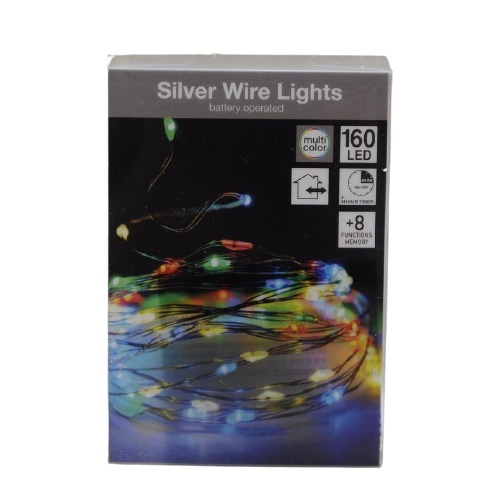 Silver Wire 160 LED slinga, RGB, 8m i gruppen HEMELEKTRONIK / Belysning / LED-slingor hos TP E-commerce Nordic AB (38-99243)