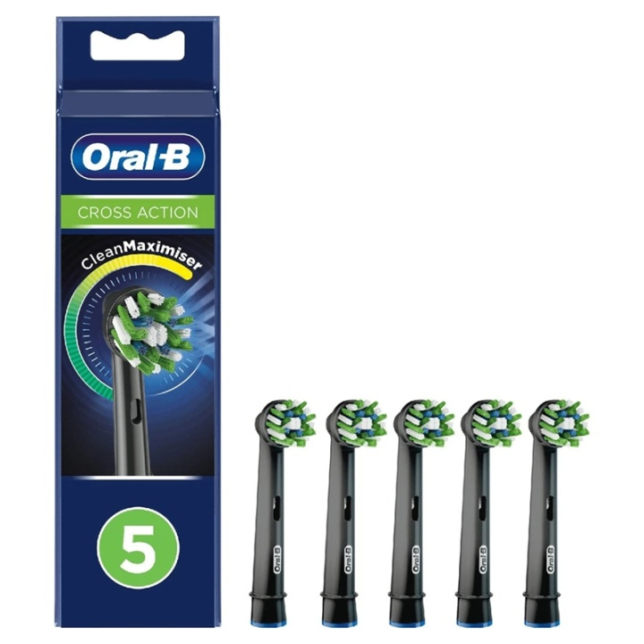 Oral-B Cross Action Svart 5-Pack i gruppen SKÖNHET & HÄLSA / Munvård / Borsthuvuden & Tillbehör hos TP E-commerce Nordic AB (38-99259)