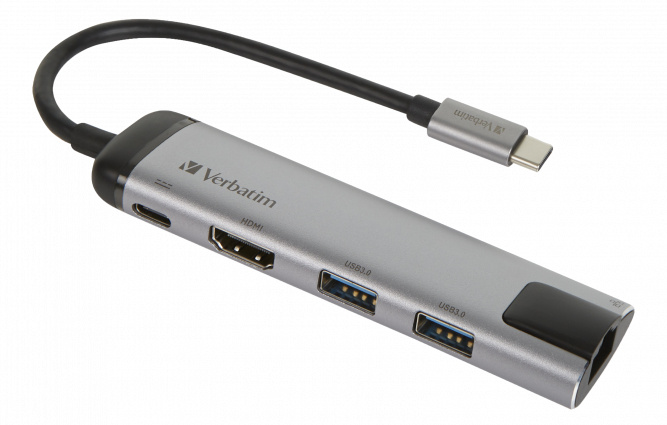 Verbatim USB-C Multiport Hub i gruppen DATORER & KRINGUTRUSTNING / Datortillbehör / USB-hubbar hos TP E-commerce Nordic AB (38-99442)