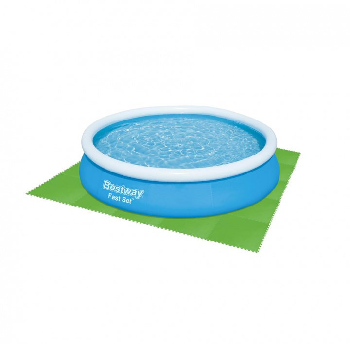 Bestway Flowclear Poolmatta 78cm x 78cm (9 delar - 5,47kvm) i gruppen HEM, HUSHÅLL & TRÄDGÅRD / Trädgårdsprodukter / Pool & Pooltillbehör / Bottendukar & Liners hos TP E-commerce Nordic AB (38-99556)