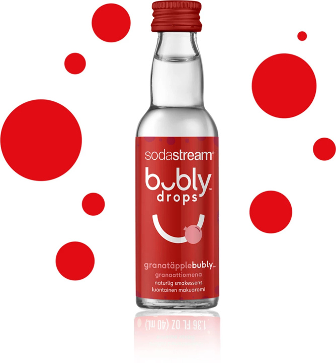 SodaStream Bubly Drops med smak av granatäpple i gruppen HEM, HUSHÅLL & TRÄDGÅRD / Hushållsmaskiner / Vatten & Juice / Kolsyremaskiner / Smaker hos TP E-commerce Nordic AB (38-99584)
