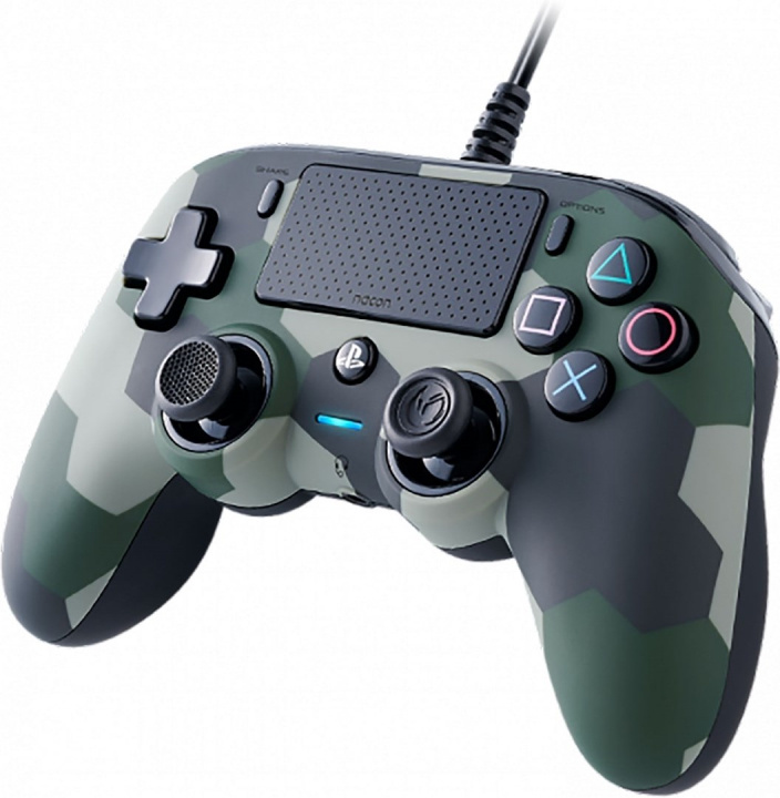 Nacon Wired Compact kontroll, Camo i gruppen HEMELEKTRONIK / Spelkonsoler & Tillbehör / Sony PlayStation 4 / Tillbehör hos TP E-commerce Nordic AB (38-99703)