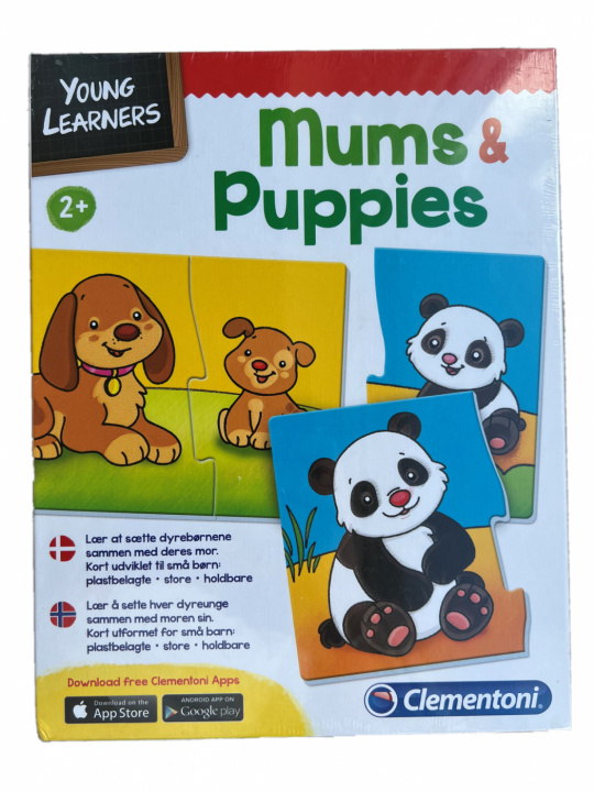 Clementoni Young Learners Mums & Puppies, Norskt & Danskt språk i gruppen LEKSAKER, BARN- & BABYPRODUKTER / Leksaker / Sällskapsspel / Barnspel hos TP E-commerce Nordic AB (38-99732)