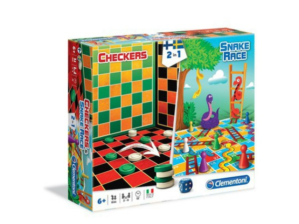 Clementoni 2 in 1 Dam & Ormar & Stegar i gruppen LEKSAKER, BARN- & BABYPRODUKTER / Spel / Sällskapsspel hos TP E-commerce Nordic AB (38-99735)