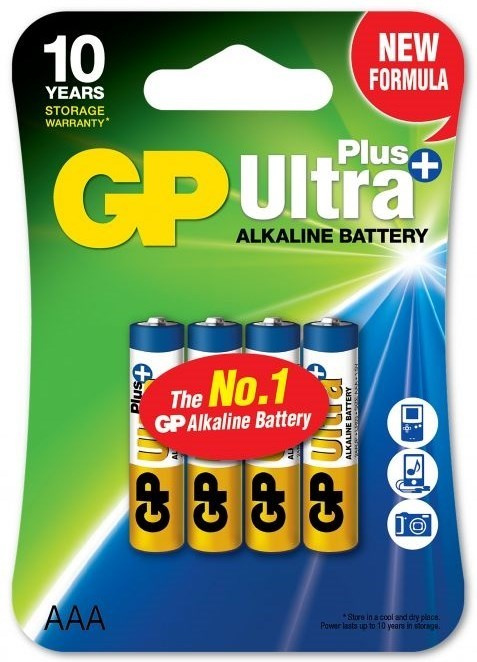 GP Ultra Plus Alkaline AAA batteri, 24AUP/LR03, 4-pack i gruppen HEMELEKTRONIK / Batterier & Laddare / Batterier / AAA hos TP E-commerce Nordic AB (38-99865)