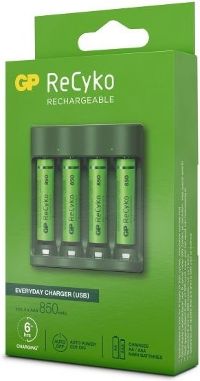 GP ReCyko batteriladdare inkl. AAA-batterier i gruppen HEMELEKTRONIK / Batterier & Laddare / Batteriladdare hos TP E-commerce Nordic AB (38-99870)