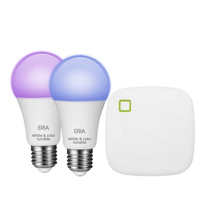 ADUROSMART Kit Lampa E27 RGB Dimbar Zigbee 2-pack i gruppen HEM, HUSHÅLL & TRÄDGÅRD / Smarta hem / Smart belysning hos TP E-commerce Nordic AB (A00016)