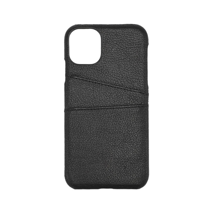 Onsala Mobilskal Skinn Kortfack Svart - iPhone 11 i gruppen SMARTPHONE & SURFPLATTOR / Mobilskydd / Apple / iPhone 11 / Skal hos TP E-commerce Nordic AB (A00286)