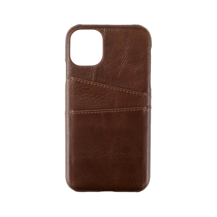 Onsala Mobilskal Skinn Kortfack Brun - iPhone 11 i gruppen SMARTPHONE & SURFPLATTOR / Mobilskydd / Apple / iPhone 11 / Skal hos TP E-commerce Nordic AB (A00287)