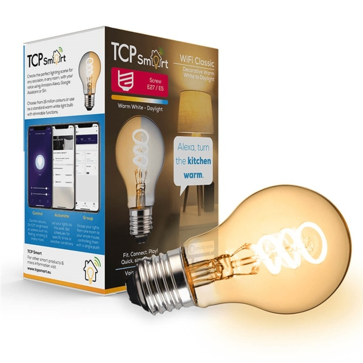 TCP SMART WIFI LED-lampa Classic Twist+CCT ES/E27 i gruppen HEM, HUSHÅLL & TRÄDGÅRD / Smarta hem / Smart belysning hos TP E-commerce Nordic AB (A00400)