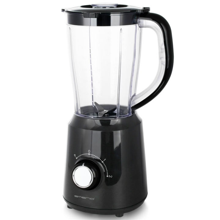 Emerio Blender 1,5l Svart 500W Säkerhetslock BPA fri i gruppen HEM, HUSHÅLL & TRÄDGÅRD / Hushållsmaskiner / Matberedare & Köksassistenter / Mixer & Blender hos TP E-commerce Nordic AB (A00683)