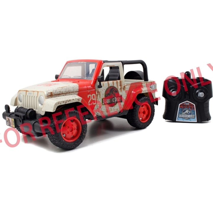 Jada Toys Jurassic Park RC Jeep Wrangle i gruppen LEKSAKER, BARN- & BABYPRODUKTER / Radiostyrt / Radiostyrda bilar hos TP E-commerce Nordic AB (A00772)