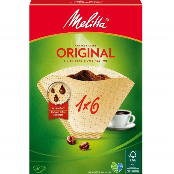 Produktfoto för Melitta Kaffefilter 1X6 - 40 st.