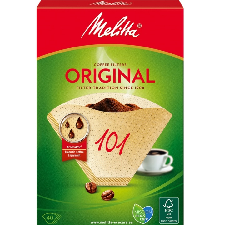 Melitta Kaffefilter 101 40pack (Obs 9st DFP) i gruppen HEM, HUSHÅLL & TRÄDGÅRD / Hushållsmaskiner / Kaffemaskiner & Tillbehör / Filter & Tillbehör hos TP E-commerce Nordic AB (A00879)