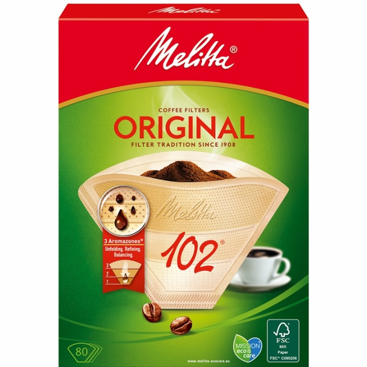 Melitta Kaffefilter 102 80pack (Obs 9st DFP) i gruppen HEM, HUSHÅLL & TRÄDGÅRD / Hushållsmaskiner / Kaffemaskiner & Tillbehör / Filter & Tillbehör hos TP E-commerce Nordic AB (A00880)