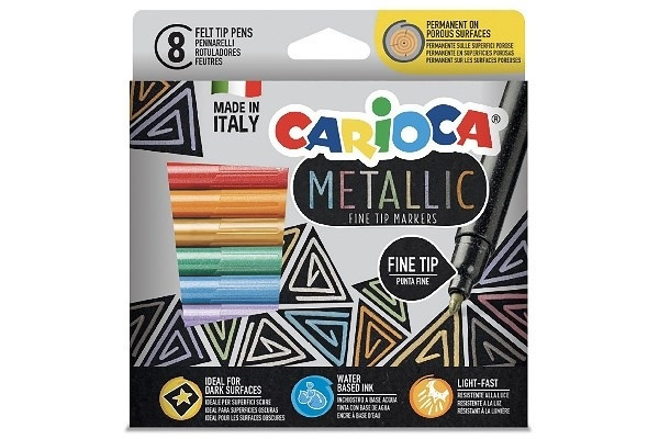 Carioca Metallic Fineliner 8st i gruppen SPORT, FRITID & HOBBY / Hobby / Måla & Rita / Pennor, kritor & tusch hos TP E-commerce Nordic AB (A01197)