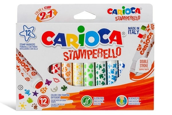 Carioca Stämpel tusch 12st i gruppen LEKSAKER, BARN- & BABYPRODUKTER / Leksaker / Rita & Räkna hos TP E-commerce Nordic AB (A01200)