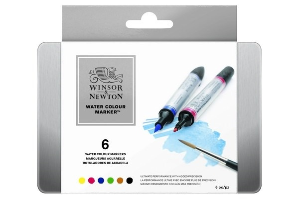 Winsor Watercolour Marker 6st i gruppen SPORT, FRITID & HOBBY / Hobby / Måla & Rita / Pennor, kritor & tusch hos TP E-commerce Nordic AB (A01210)