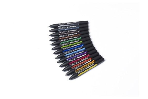 Winsor Brushmarker 12st, Vibrant i gruppen SPORT, FRITID & HOBBY / Hobby / Måla & Rita / Pennor, kritor & tusch hos TP E-commerce Nordic AB (A01220)