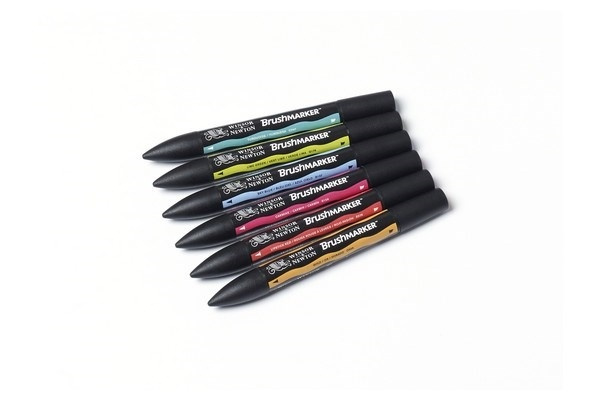 Winsor Brushmarker 6st, Mid Tones i gruppen SPORT, FRITID & HOBBY / Hobby / Måla & Rita / Pennor, kritor & tusch hos TP E-commerce Nordic AB (A01221)