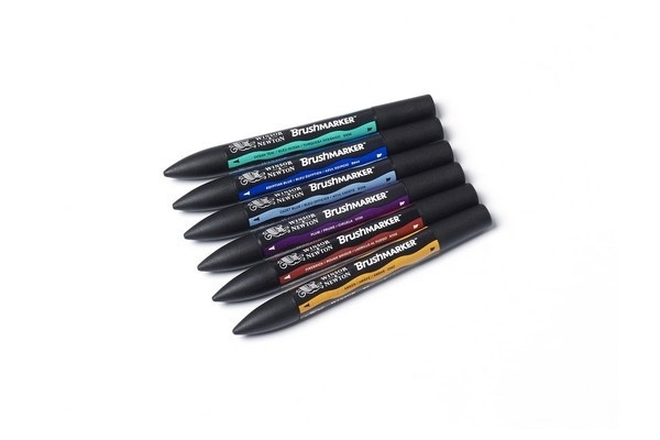 Winsor Brushmarker 6st, Rich Tones i gruppen SPORT, FRITID & HOBBY / Hobby / Måla & Rita / Pennor, kritor & tusch hos TP E-commerce Nordic AB (A01222)