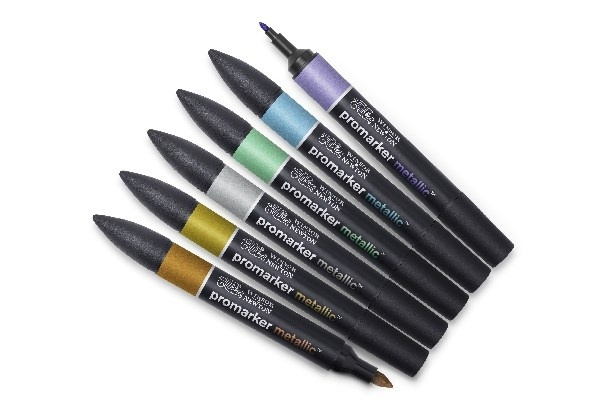 Winsor Promarker Metallic Marker 6st i gruppen SPORT, FRITID & HOBBY / Hobby / Måla & Rita / Pennor, kritor & tusch hos TP E-commerce Nordic AB (A01227)