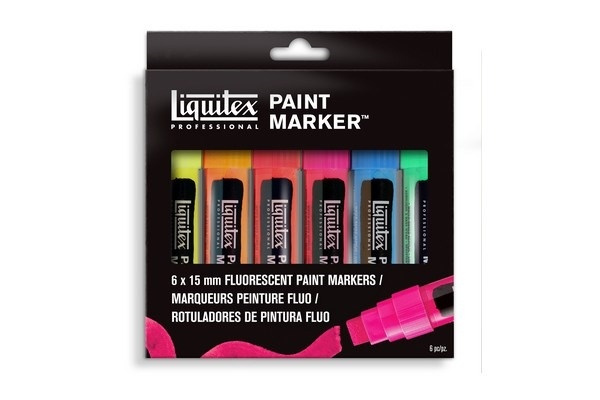 Liquitex Akrylmarkör Wide Fluorescent 6st i gruppen SPORT, FRITID & HOBBY / Hobby / Måla & Rita / Pennor, kritor & tusch hos TP E-commerce Nordic AB (A01244)