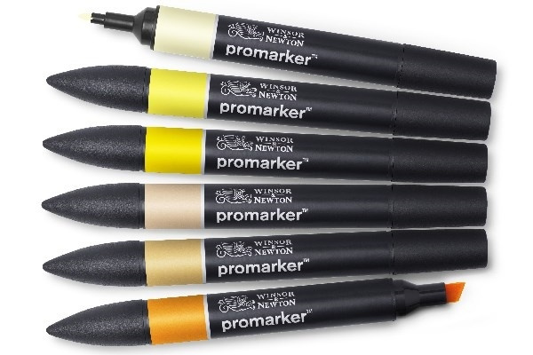 Winsor Promarker 6st, Yellow tones i gruppen SPORT, FRITID & HOBBY / Hobby / Måla & Rita / Pennor, kritor & tusch hos TP E-commerce Nordic AB (A01317)