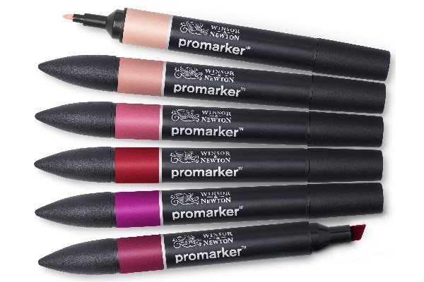 Winsor Promarker 6st, Red tones i gruppen SPORT, FRITID & HOBBY / Hobby / Måla & Rita / Pennor, kritor & tusch hos TP E-commerce Nordic AB (A01319)