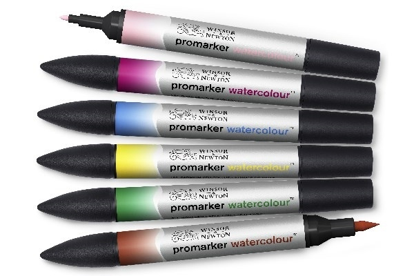 Winsor WaterColour Marker 6-pack, Floral tones set i gruppen SPORT, FRITID & HOBBY / Hobby / Måla & Rita / Pennor, kritor & tusch hos TP E-commerce Nordic AB (A01324)