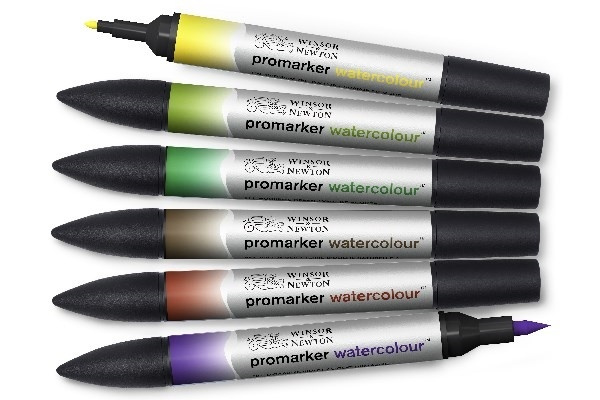 Winsor WaterColour Marker 6-pack, Foliage tones set i gruppen SPORT, FRITID & HOBBY / Hobby / Måla & Rita / Pennor, kritor & tusch hos TP E-commerce Nordic AB (A01327)