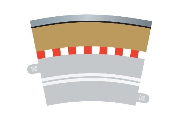 Scalextric 4st Single Lane Curve Border | LEKSAKER, BARN- & BABYPRODUKTER - Radiostyrt - Bilbanor - Tillbehör | GameStuff
