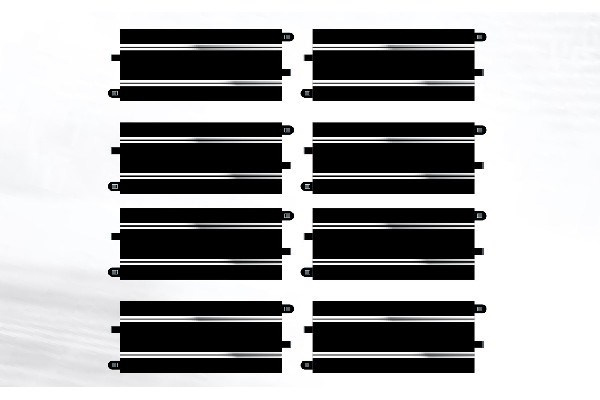 Track Extension Pack 5 - 8 X C8205 Straights | LEKSAKER, BARN- & BABYPRODUKTER - Radiostyrt - Bilbanor - Skenor | GameStuff