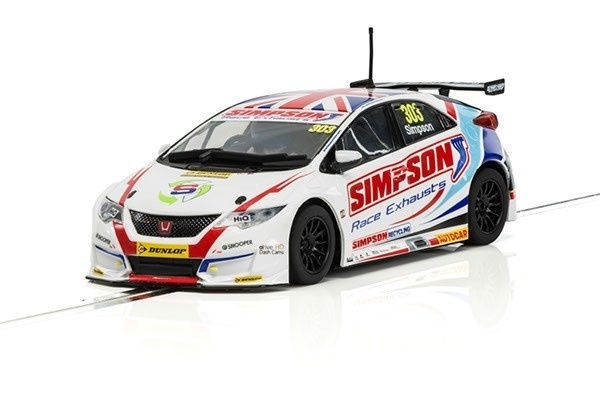 BTCC Honda Civic Type R NGTC 2017 - Matt Simpson i gruppen LEKSAKER, BARN- & BABYPRODUKTER / Radiostyrt / Bilbanor / Bilar hos TP E-commerce Nordic AB (A01468)