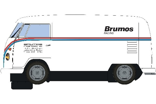 VW Panel Van T1b - Brumos Racing i gruppen LEKSAKER, BARN- & BABYPRODUKTER / Radiostyrt / Bilbanor / Bilar hos TP E-commerce Nordic AB (A01506)