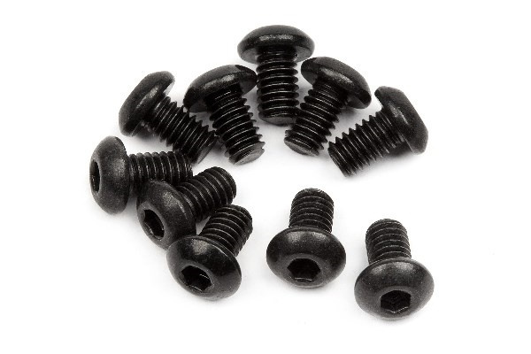 Button Head Screw M2.5X4Mm (Hex Socket/10Pcs) i gruppen LEKSAKER, BARN- & BABYPRODUKTER / Radiostyrt / Reservdelar & Extra Tillbehör / HPI / Skruvar/Fästen / Skruvar hos TP E-commerce Nordic AB (A01568)