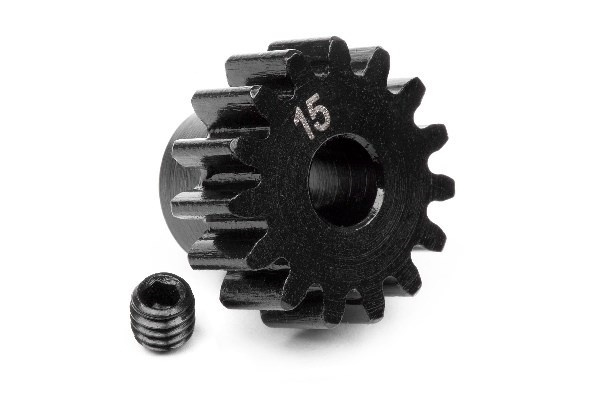 Pinion Gear 15 Tooth (1M/5Mm Shaft) | LEKSAKER, BARN- & BABYPRODUKTER - Radiostyrt - Reservdelar & Extra Tillbehör - HPI - Standarddelar & Tuning - Pinjonger | GameStuff