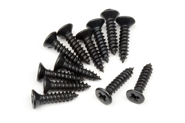 Tp. Flat Head Screw M2.6X12Mm (12Pcs) | LEKSAKER, BARN- & BABYPRODUKTER - Radiostyrt - Reservdelar & Extra Tillbehör - HPI - Skruvar/Fästen - Skruvar | GameStuff