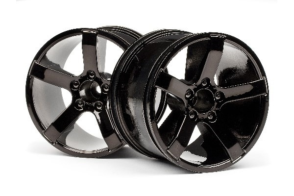 Bullet Mt Wheels Black Chrome (Pr) i gruppen LEKSAKER, BARN- & BABYPRODUKTER / Radiostyrt / Reservdelar & Extra Tillbehör / HPI / Fälgar / Offroad hos TP E-commerce Nordic AB (A01800)