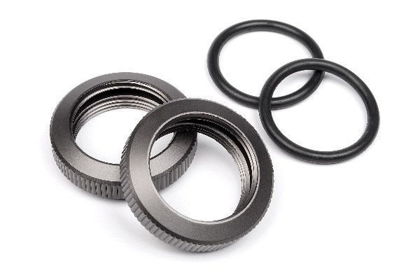Shock Adjuster Nut 20Mm (Gunmetal/2Pcs) i gruppen LEKSAKER, BARN- & BABYPRODUKTER / Radiostyrt / Reservdelar & Extra Tillbehör / HPI / Reservdelar & Tuning / Stötdämpare hos TP E-commerce Nordic AB (A01980)