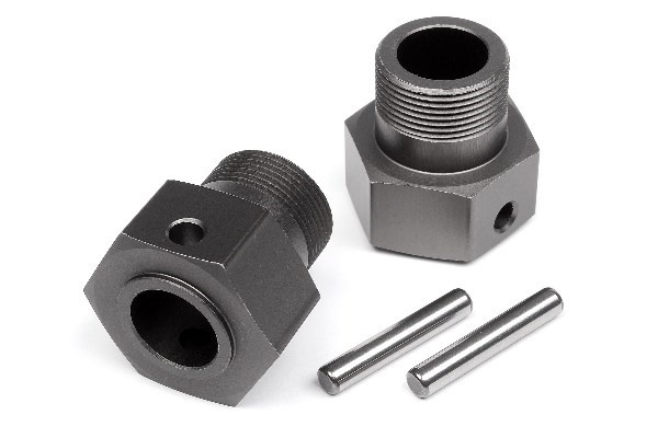 Wheel Hex Hub 24X27Mm (Gunmetal/2Pcs) | LEKSAKER, BARN- & BABYPRODUKTER - Radiostyrt - Reservdelar & Extra Tillbehör - HPI - Reservdelar & Tuning - Drivlina | GameStuff