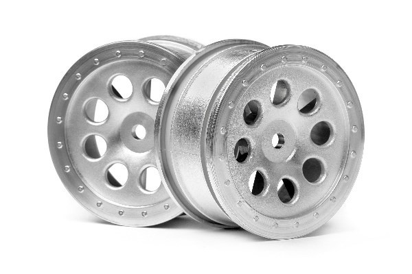 St-8 Wheel Matte Chrome (0Mm Offset/2Pcs) | LEKSAKER, BARN- & BABYPRODUKTER - Radiostyrt - Reservdelar & Extra Tillbehör - HPI - Fälgar - Offroad | GameStuff