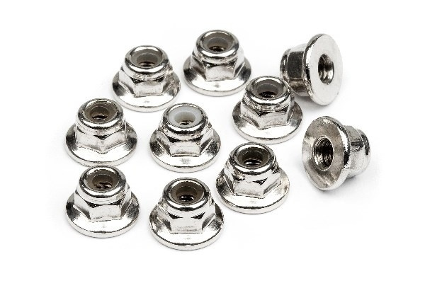 Flanged Lock Nut M3 (10Pcs) | LEKSAKER, BARN- & BABYPRODUKTER - Radiostyrt - Reservdelar & Extra Tillbehör - HPI - Skruvar/Fästen - Muttrar | GameStuff