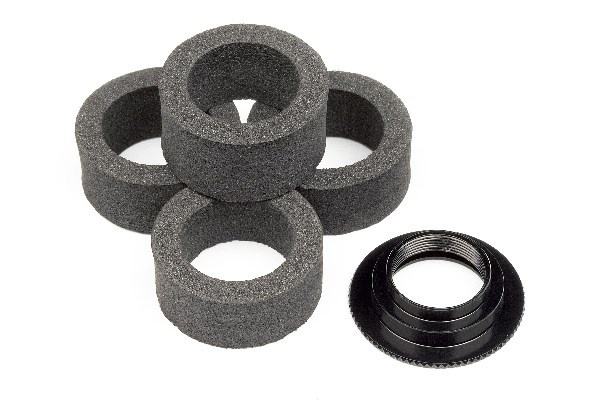 Servo Saver Foam (4Pcs) With Adjust Nut i gruppen LEKSAKER, BARN- & BABYPRODUKTER / Radiostyrt / Reservdelar & Extra Tillbehör / HPI / Reservdelar & Tuning / Stötdämpare hos TP E-commerce Nordic AB (A02113)