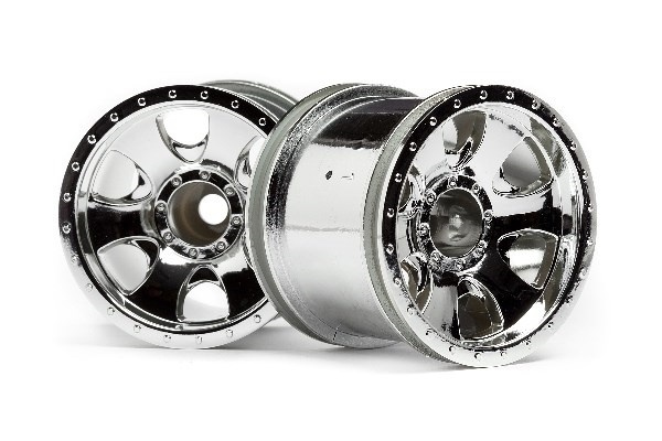 Warlock Wheel Chrome (2.2In/2Pcs) i gruppen LEKSAKER, BARN- & BABYPRODUKTER / Radiostyrt / Reservdelar & Extra Tillbehör / HPI / Fälgar / Offroad hos TP E-commerce Nordic AB (A02265)